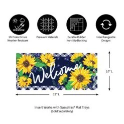 Evergreen Sunflower Welcome Sassafras Indoor Outdoor Switch Doormat 1'10"x10" Multicolored -Decoration Series Shop GUEST f9192cae 6b31 4a87 a102 e2a12e8bda1f