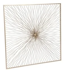 LuxenHome Gold Abstract Flower Square Metal Wall Art -Decoration Series Shop GUEST fa885a8d a6ce 4ef1 adbb f646c5bf95ea
