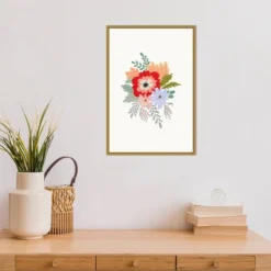 16" X 23" Spring Flowers By Annie Bailey Art Framed Canvas Wall Art - Amanti Art -Decoration Series Shop GUEST fb2d686f 874a 48b8 a27f 01e0f2af525d