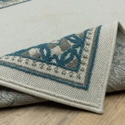 Trinity Classic Border Patio Area Rug Beige/Blue - Captiv8e Designs -Decoration Series Shop GUEST fb85a13e f16c 42b0 ac9c 5a95cbfc6b50