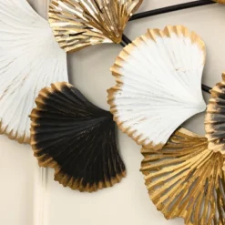 LuxenHome White, Black, And Gold Metal Ginkgo Leaves Modern Wall Decor -Decoration Series Shop GUEST fd53a80b 94fe 4b7c 93fb d00c5ffcd199