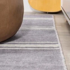 Bande Distressed Ticking Stripe Machine-Washable Area Rug - JONATHAN Y 17 Bande Distressed Ticking Stripe Machine-Washable Area Rug - JONATHAN Y -Decoration Series Shop GUEST fda06c3f f32f 462e a086 b3a3f12b27a1